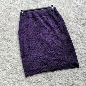 Banana Republic purple size 0 midi pencil skirt